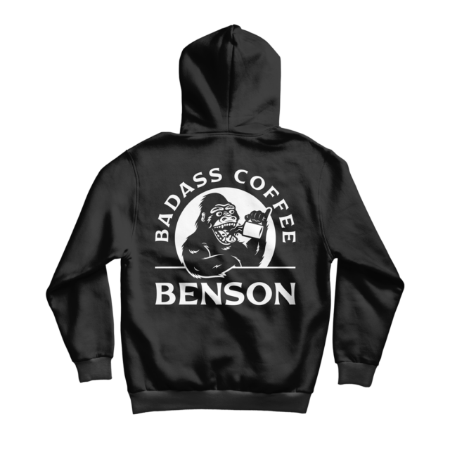 Benson Badass Coffee Hoodie, schwarz