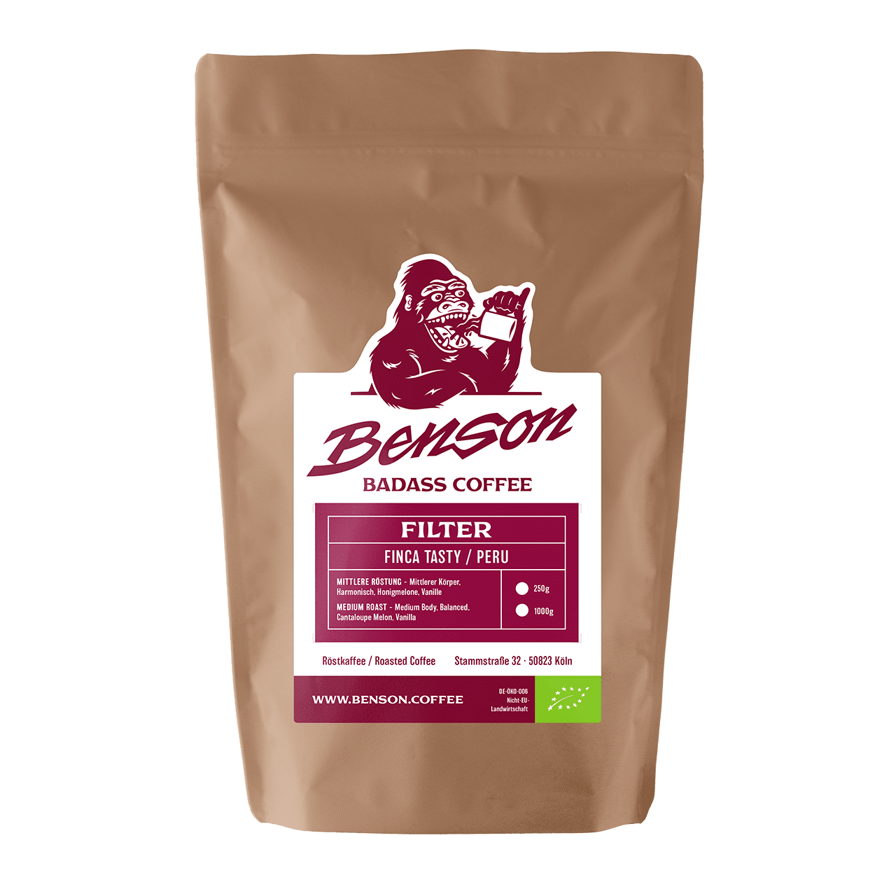 Benson Coffee – Finca Tasty – Peru – Filter – Bio