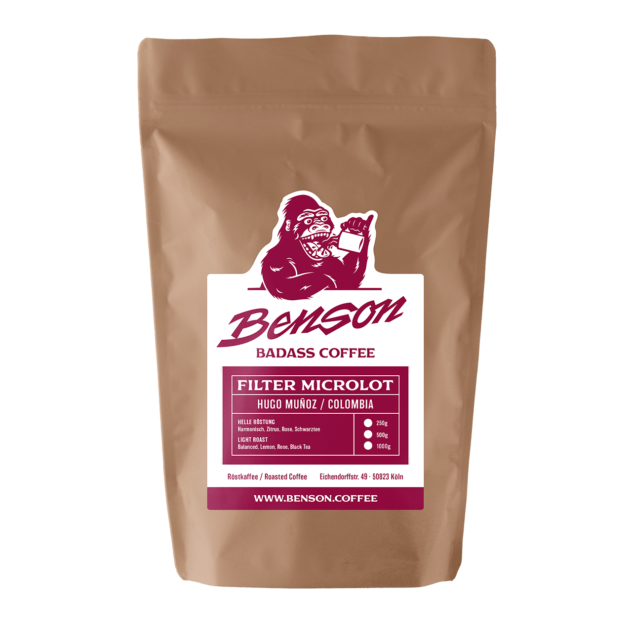 Benson Coffee – Hugo Muñoz – Colombia – Filter Microlot
