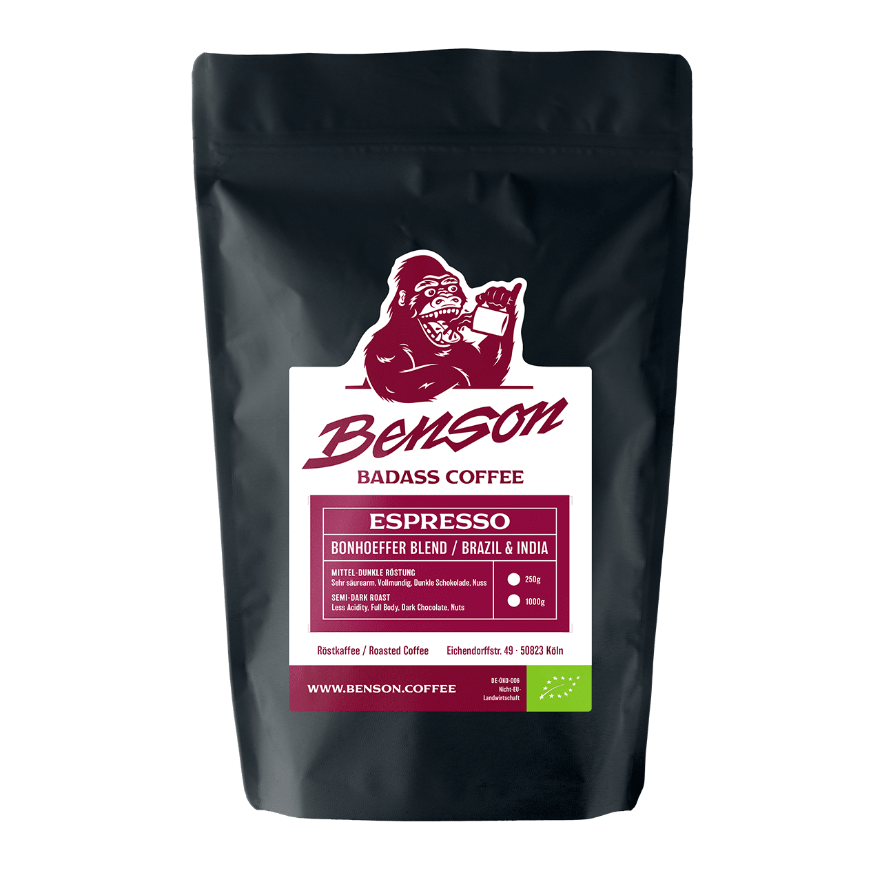 Benson Coffee – Bonhoeffer Blend Espresso – Organic