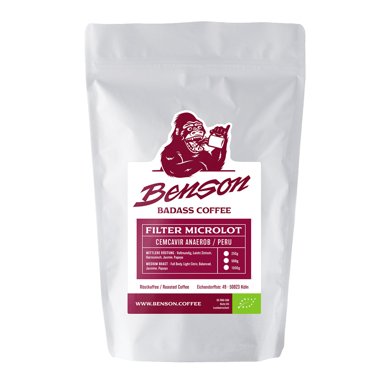 Benson Coffee – Cemcavir Anaerob – Peru – Filter Microlot – Organic